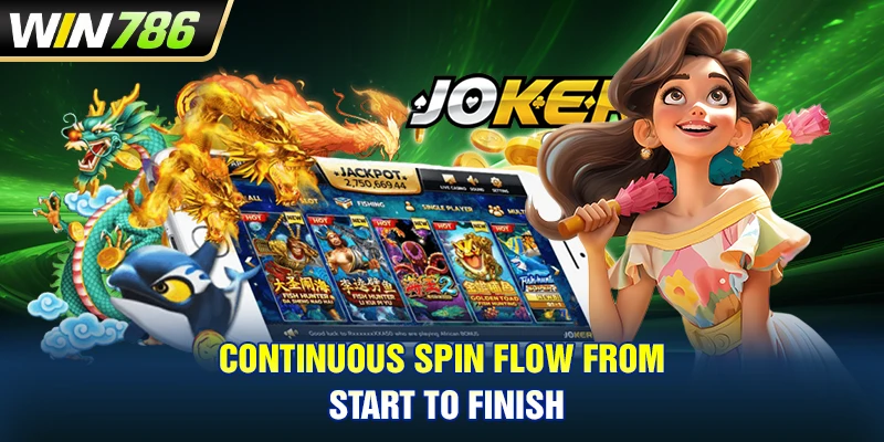 Continuous spin flow from start to finish