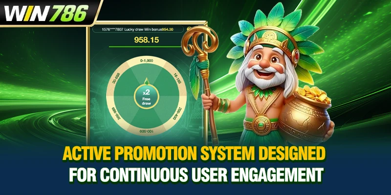 Active promotion system designed for continuous user engagement