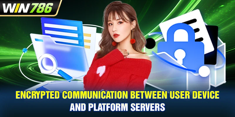 Encrypted communication between user device and platform servers