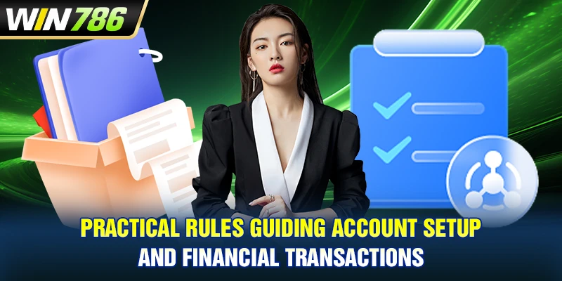 Practical rules guiding account setup and financial transactions
