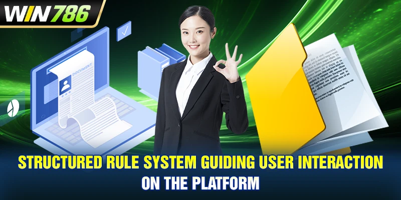 Structured rule system guiding user interaction on the platform
